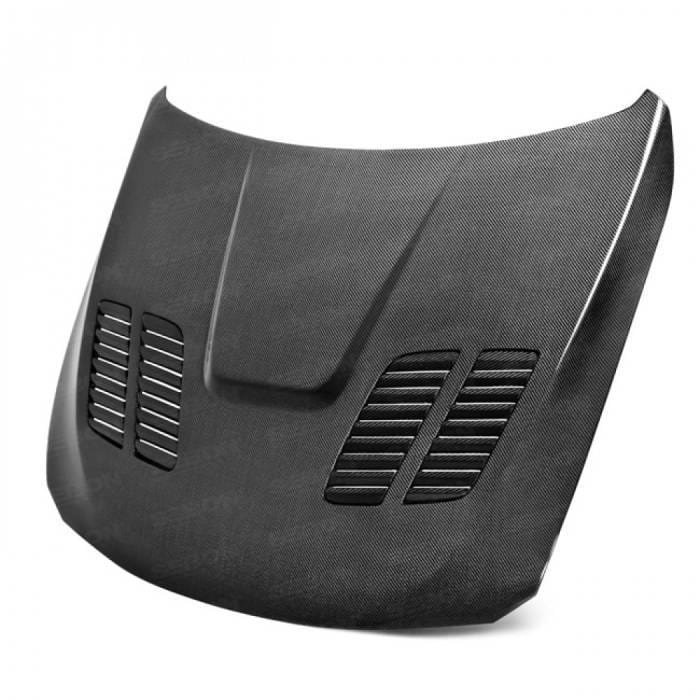 BMW 3 Series GTR-Style Seibon Carbon Fiber Body Kit- Hood HD1213BMWF30-GTR thumbnail 2
