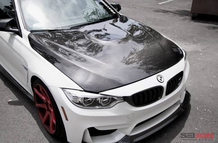 BMW M3 OE-Style Seibon Carbon Fiber Body Kit- Hood!!! HD14BMWF80-OE thumbnail 4