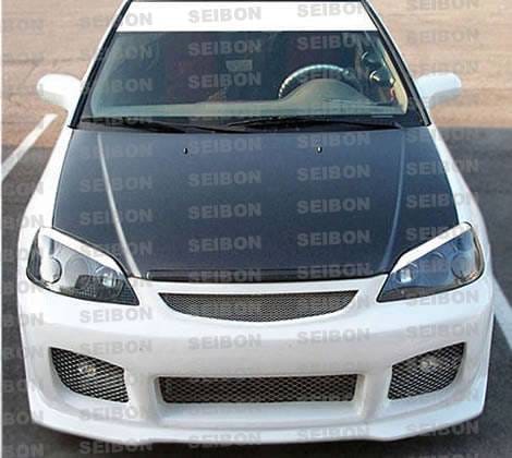 Honda Civic 2dr OE-Style Seibon Carbon Fiber Body Kit- Hood! HD0103HDCV-OE thumbnail 2