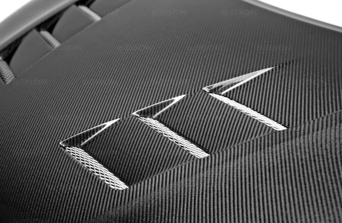 Honda Civic 2dr TS-Style Seibon Carbon Fiber Body Kit- Hood! HD14HDCV2D-TS thumbnail 2