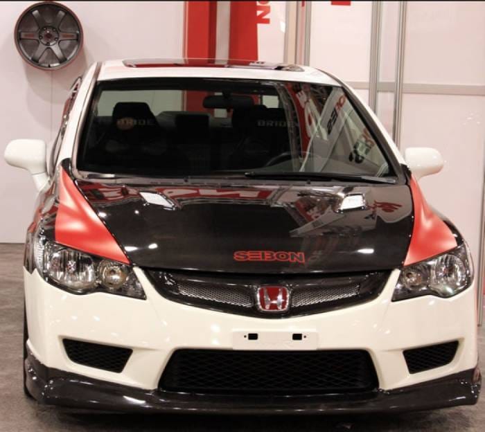 Honda Civic 4dr MG-Style Seibon Carbon Fiber Grill/Grille! FG0608HDCV4J-MG thumbnail 4