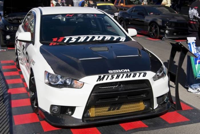 Mitsubishi Lancer CW Seibon Carbon Fiber Body Kit- Hood!! HD0809MITEVOX-CW thumbnail 2