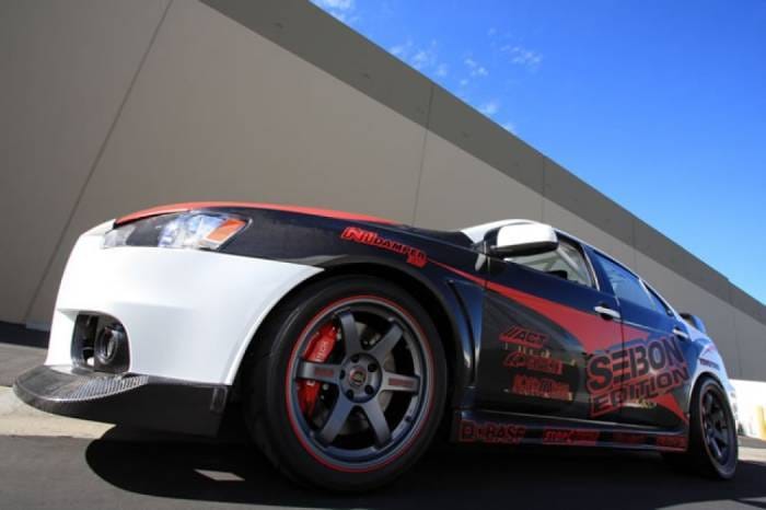 Mitsubishi Lancer 10MM Wide Seibon Carbon Fiber Body Kit- Fenders! FF0809MITEVOX