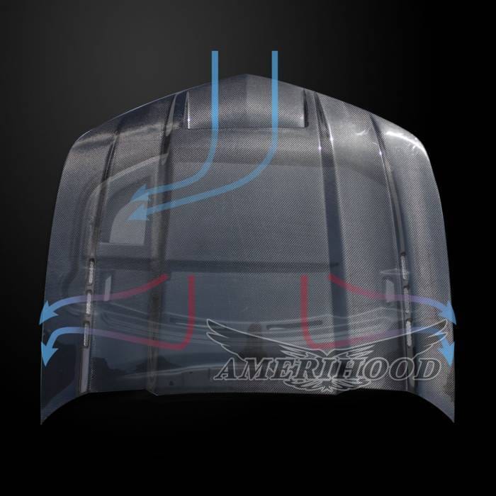 Chevrolet Camaro SMS-Style AmeriHood Carbon Fiber Hood CCM14AHSMSCFHSS thumbnail 6