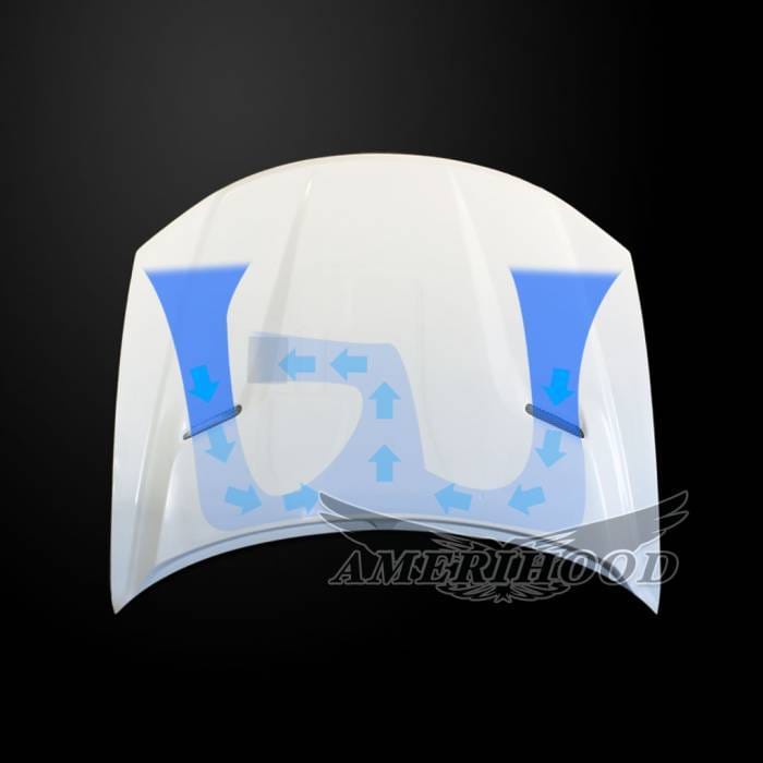 Dodge Avenger CLG-Style AmeriHood Ram Air Hood DA08AHCLGFHW thumbnail 4