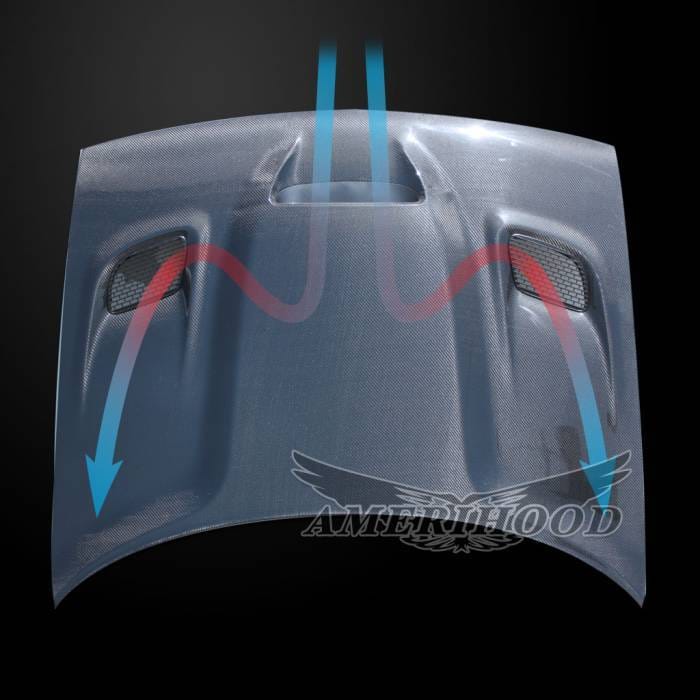 Dodge Challenger HC-Style AmeriHood Carbon Fiber Hood DCG08AHCATCFH