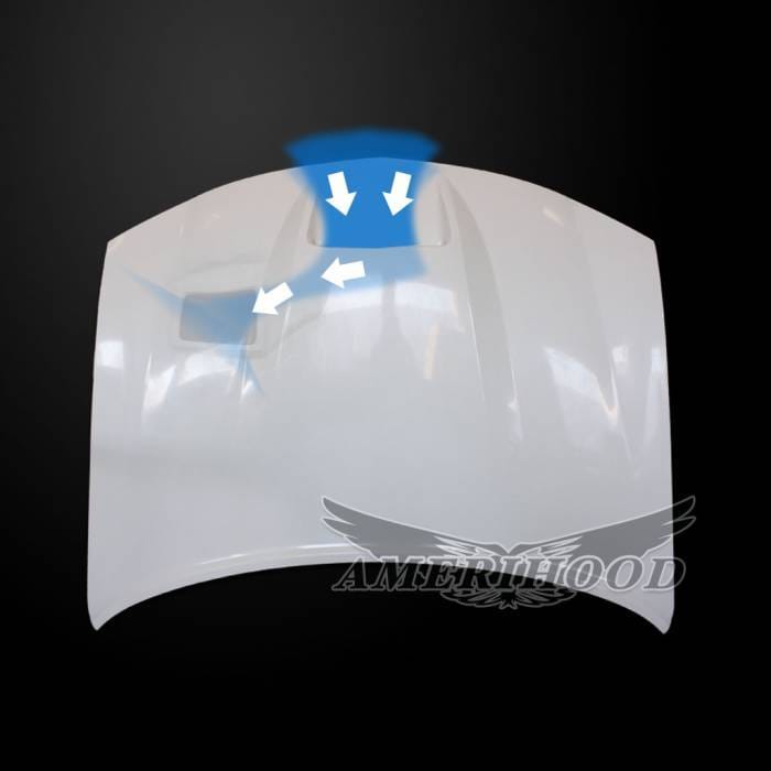 Dodge Charger SRT-Style AmeriHood Ram Air Hood DC06AHSRTFHW thumbnail 4