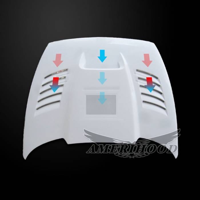 Dodge Ram 1500 SSK-Style AmeriHood Ram Air Hood DR94AHSSKFHW thumbnail 6