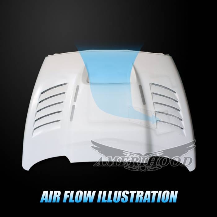 Dodge Ram 2500 SSK-Style AmeriHood Heat Extracting Hood DR03AHSSKFH25 thumbnail 8