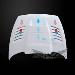 Dodge Ram 3500 SSK-Style AmeriHood Ram Air Hood DR94AHSSKFHW35