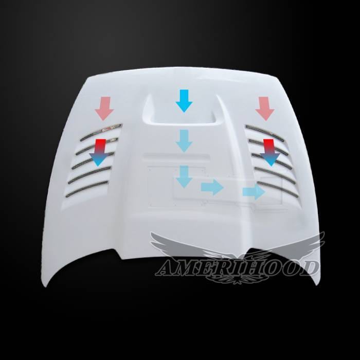 Dodge Ram 3500 SSK-Style AmeriHood Ram Air Hood DR94AHSSKFHW35