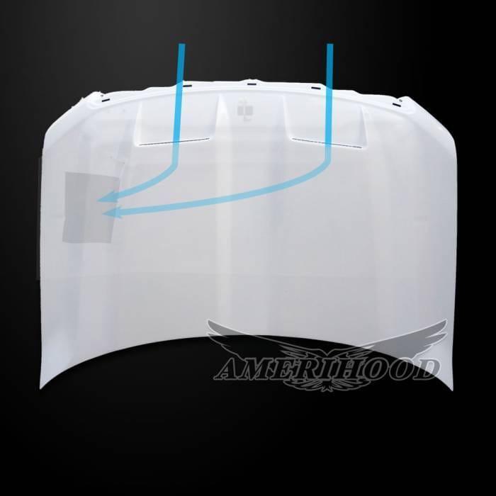 Ford F-150 S-Style AmeriHood Ram Air Hood F1509AHTSFHW thumbnail 4