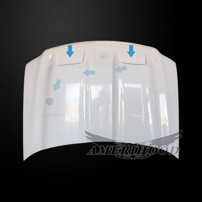 Ford F-150 S-Style AmeriHood Ram Air Hood F1597AHTSFHW