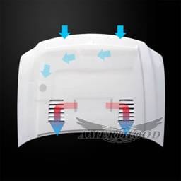 Ford F-150 E-Style AmeriHood Ram Air Hood F1597AHTEFHW