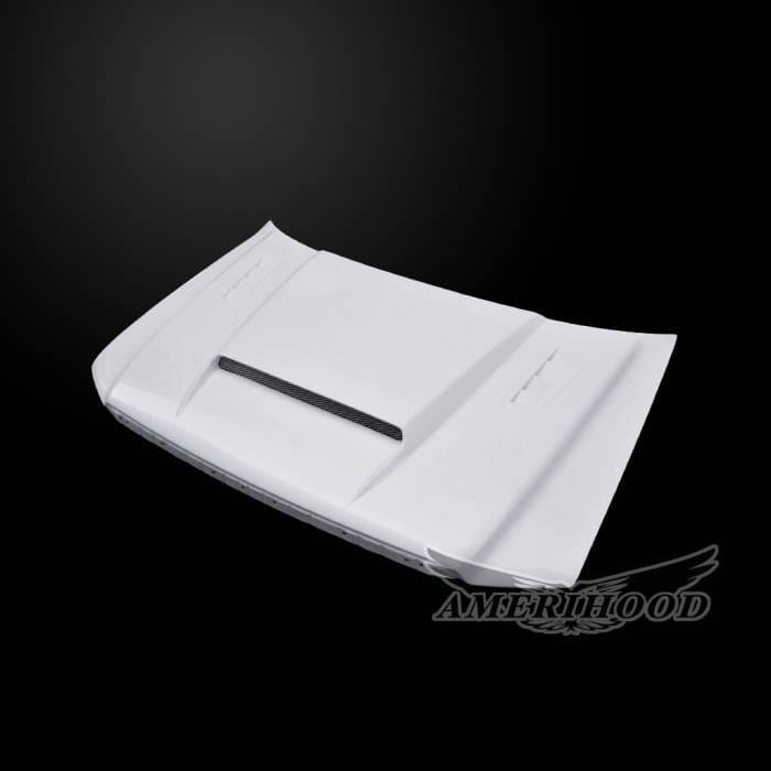 Ford F-150 SMS-Style AmeriHood Ram Air Hood F1504AHSMSFHW