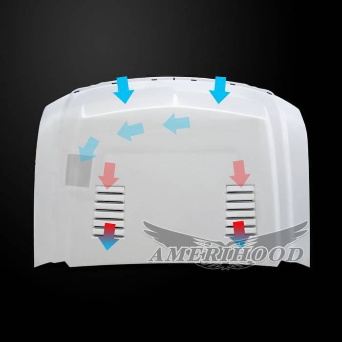 Ford F-350 E-Style AmeriHood Ram Air Hood F3508AHTEFHW thumbnail 3