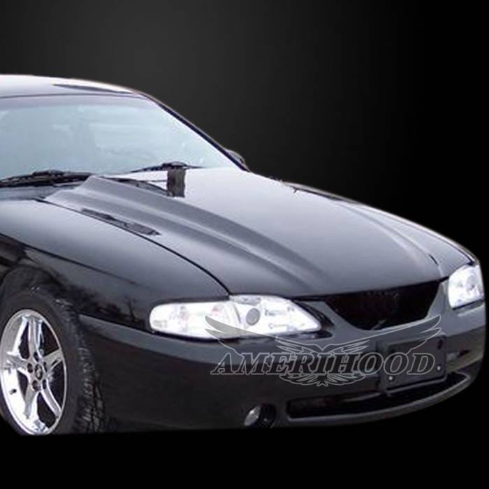 Ford Mustang 3" Cowl AmeriHood Heat Extracting Hood FM94AHT4FHW thumbnail 2