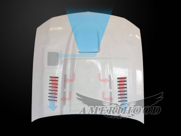 Ford Mustang SMS-Style AmeriHood Ram Air Hood FM05AHSMSFHW thumbnail 9