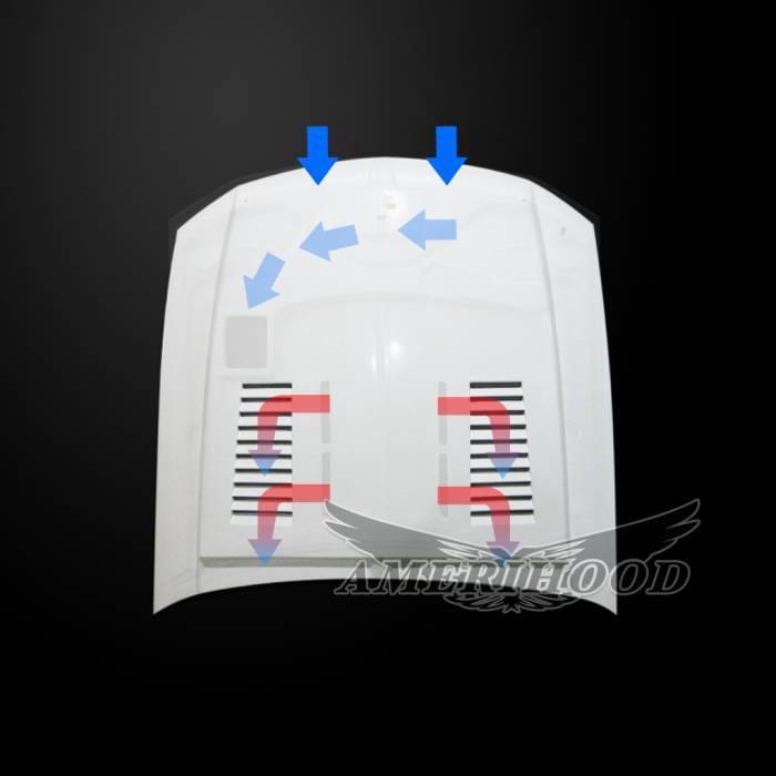 Ford Mustang E-Style AmeriHood Ram Air Hood FM05AHTEFHW thumbnail 9