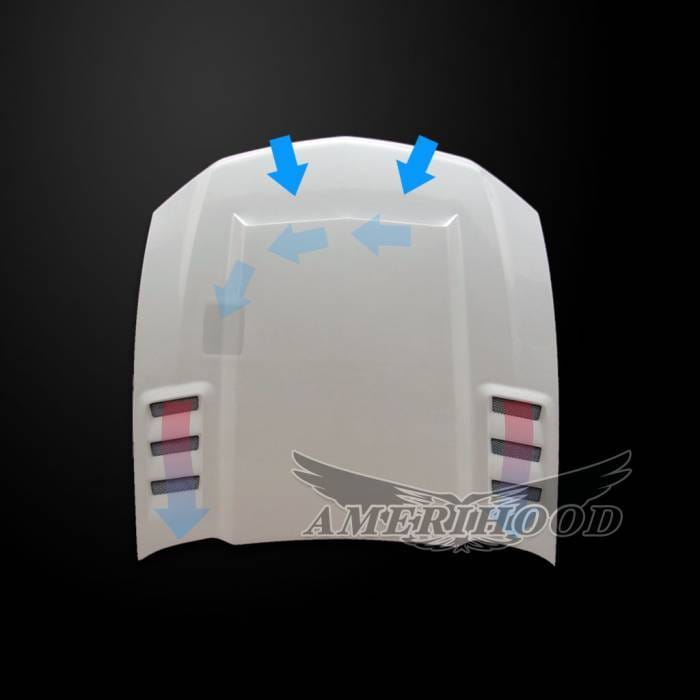 Ford Mustang ROU-Style AmeriHood Ram Air Hood FM10AHROUFH thumbnail 3