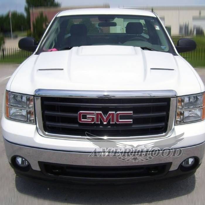 GMC Sierra 1500 Type 2 AmeriHood Ram Air Hood GS07AHCWL2FHW thumbnail 6