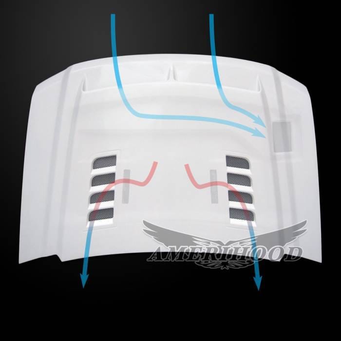 GMC Sierra 1500 E-Style AmeriHood Ram Air Hood GS19AHTEFHWCLASSIC thumbnail 5