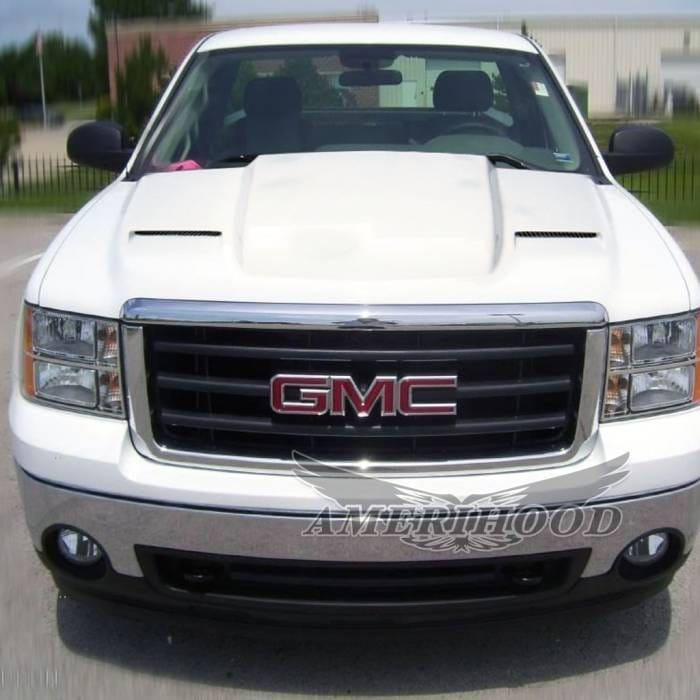 GMC Sierra 3500 HD 1-Style AmeriHood Ram Air Hood GS07AHCWL1FHW35 thumbnail 6