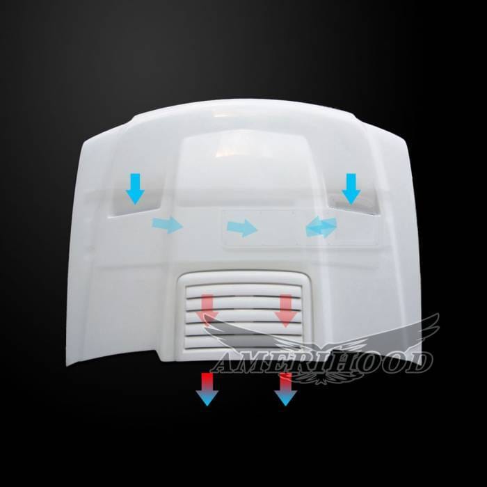 GMC Sierra 3500 HD 2-Style AmeriHood Ram Air Hood GS07AHCWL2FHW35 thumbnail 2