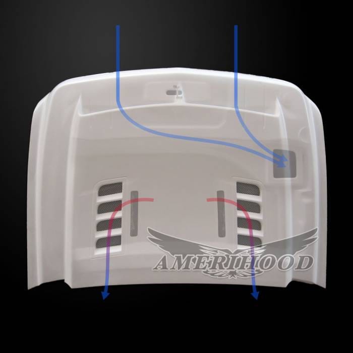 Chevrolet Silverado 2500 E-Style AmeriHood Ram Air Hood CS07AHTEFHW25