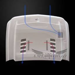 Chevrolet Silverado 3500 E-Style AmeriHood Ram Air Hood CS07AHTEFHW35