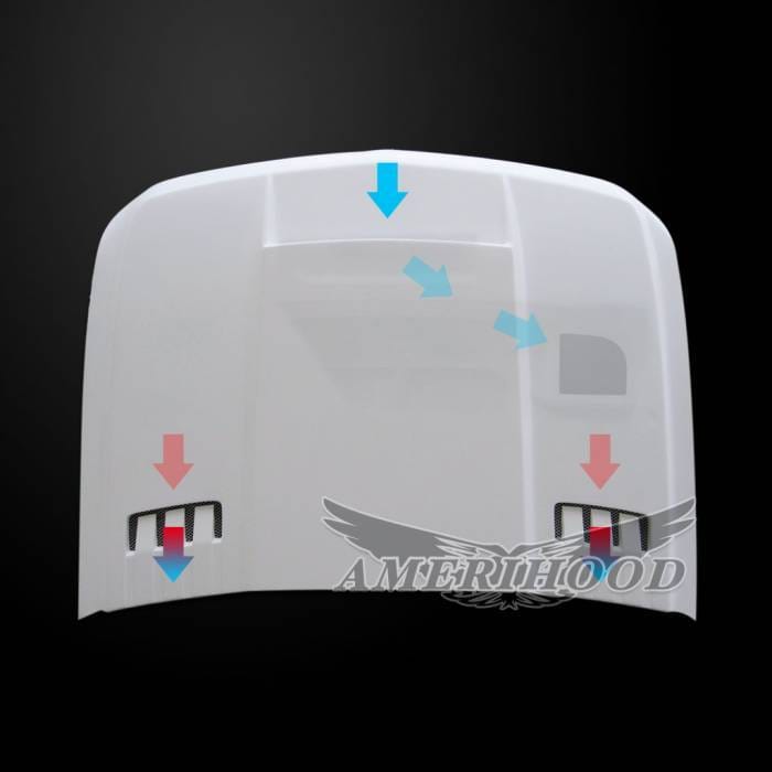 Chevrolet Silverado 1500 RS-Style AmeriHood Ram Air Hood CS07AHRSFHW