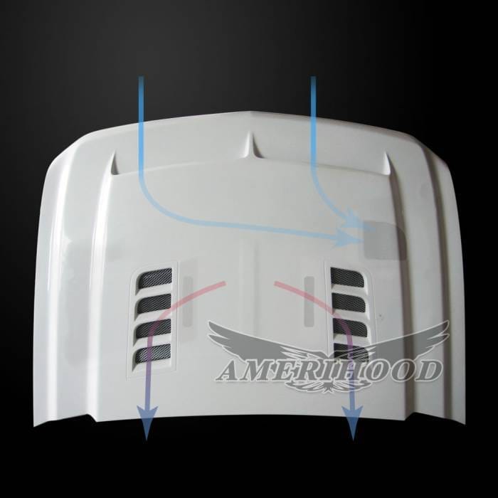 Chevrolet Silverado 1500 E-Style AmeriHood Ram Air Hood CS07AHTEFHW thumbnail 6