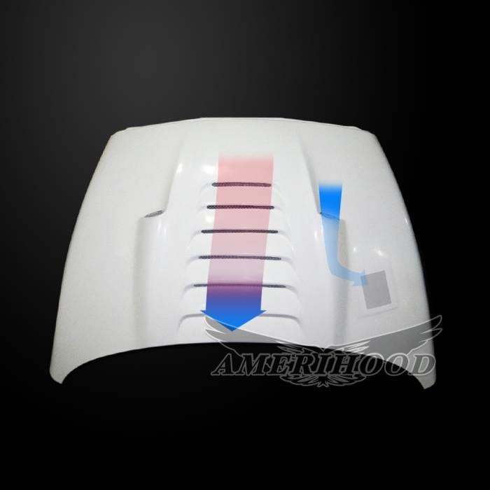 Dodge Ram 3500 TS-Style AmeriHood Ram Air Hood DR03AHTSFHW35 thumbnail 3