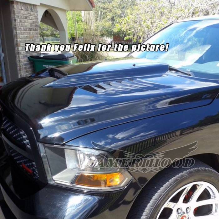 Dodge Ram 1500 SSK-Style AmeriHood Ram Air Hood DR09AHSSKFHW thumbnail 4