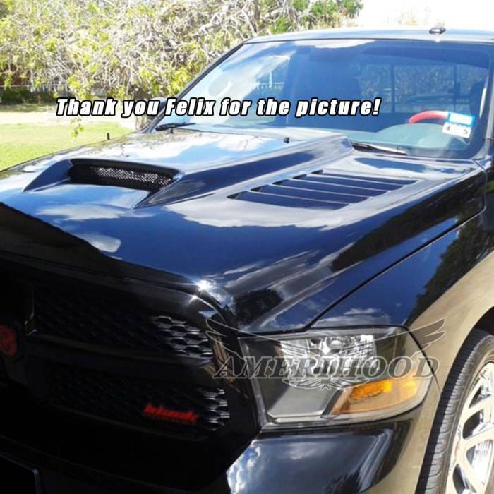 Dodge Ram 1500 SSK-Style AmeriHood Ram Air Hood DR09AHSSKFHW thumbnail 8
