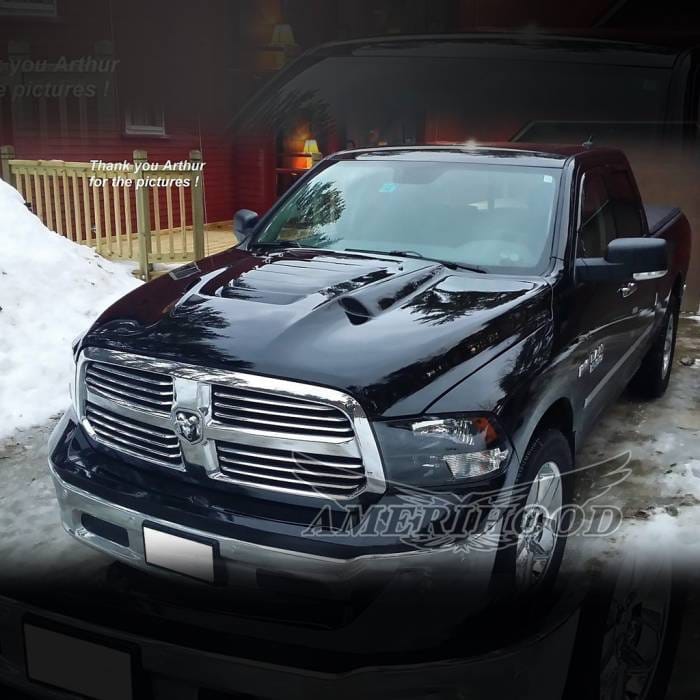 Dodge Ram 1500 TS-Style AmeriHood Ram Air Hood DR09AHTSFH thumbnail 7