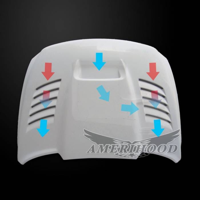 Dodge Ram 1500 SSK-Style AmeriHood Ram Air Hood DR19AHSSKFHWCLASSIC thumbnail 2