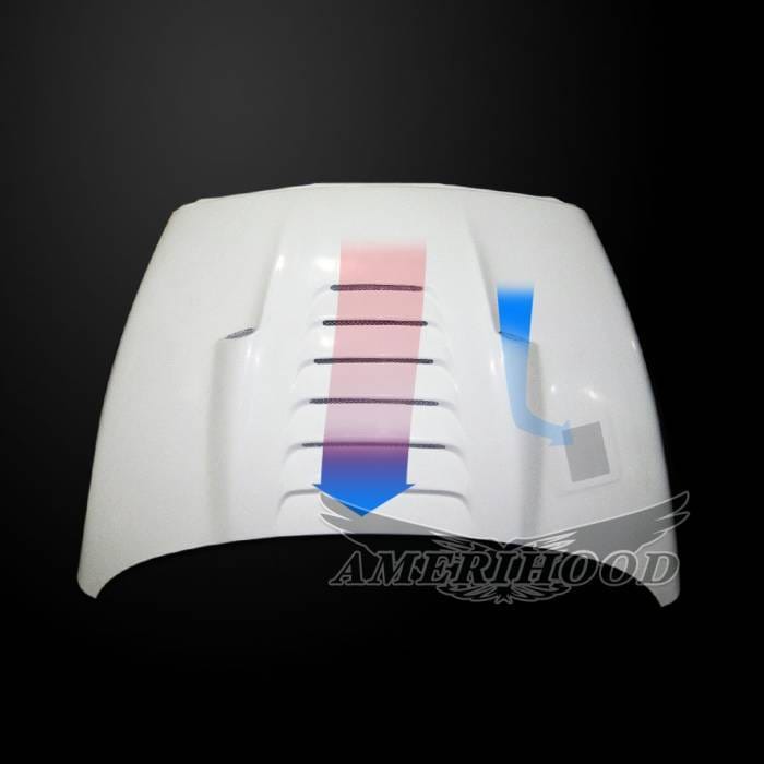 Dodge Ram 1500 TS-Style AmeriHood Ram Air Hood DR02AHTSFHW thumbnail 2