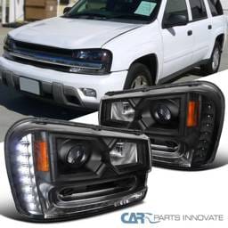 Chevrolet Trail Blazer Spec-D Projector Headlights - Black Housing - 2LHP-TBLZ02JM-RS