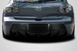 Mazda Mazda 3 Corkscrew Carbon Fiber Rear Bumper Diffuser Body Kit 117943