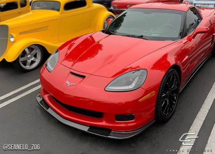 Chevrolet Corvette Carbon Creations GT500 Front Lip Under Spoiler Air Dam - 1 Piece - 108407 thumbnail 3
