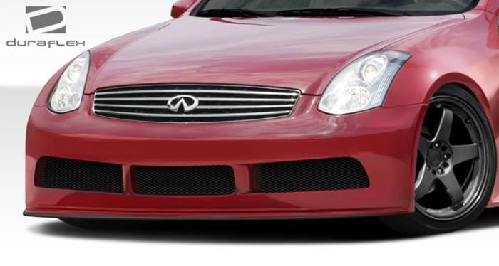 Infiniti G35 2DR Duraflex GT500 Wide Body Front Under Spoiler Air Dam Lip Splitter - 1 Piece - 108504 thumbnail 2