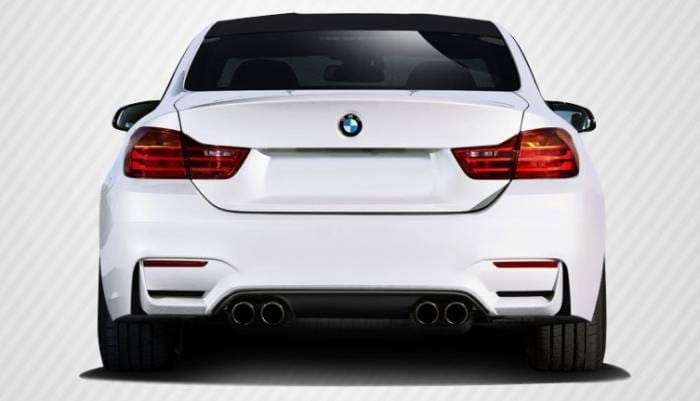 BMW 4 Series M4 Look DriTech Carbon Fiber Rear Bumper Lip Body Kit 113174
