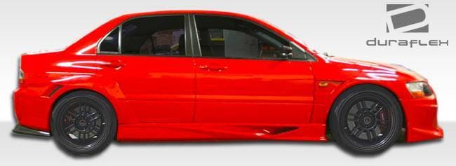 Mitsubishi Lancer Duraflex VT-X Wide Body Rear Fender Flares - 2 Piece - 107216 thumbnail 3