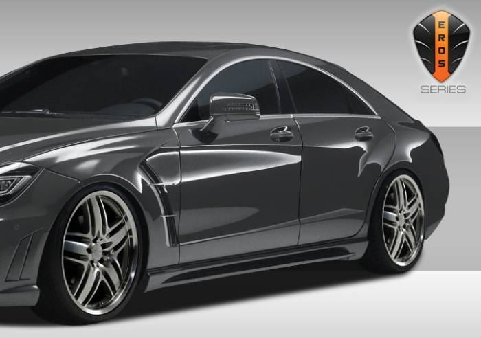Mercedes CLS Eros Version 1 Duraflex Side Skirts Body Kit 108438 thumbnail 3