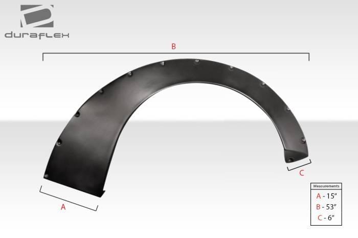 Universal V3 7cm Duraflex Fender Flares 114547 thumbnail 6