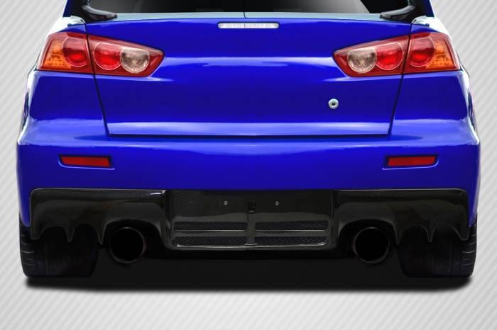 Mitsubishi Lancer OEM Look Carbon Fiber Rear Bumper Lip Body Kit 114414