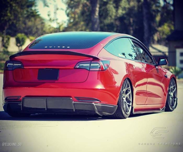 Tesla Model 3 GT Concept Carbon Fiber Rear Bumper Diffuser Body Kit 115468 thumbnail 4