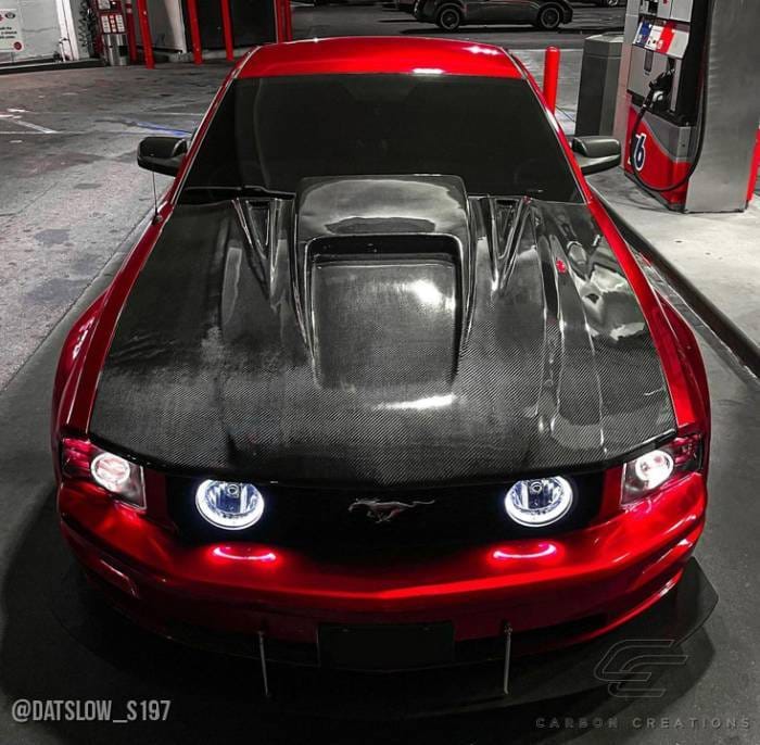 Ford Mustang Carbon Creations Spyder3 Hood - 1 Piece - 104171 thumbnail 2