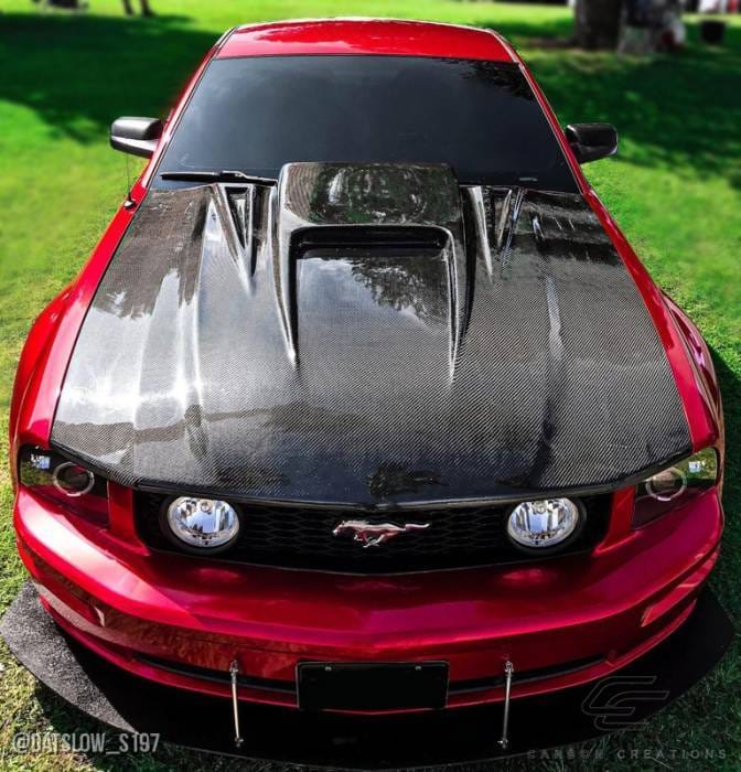 Ford Mustang Carbon Creations Spyder3 Hood - 1 Piece - 104171 thumbnail 3